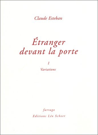 TRANGER DEVANT LA PORTEI, de Claude Esteban | portada del libro