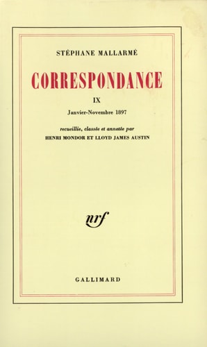 CORRESPONDANCE T9 JANVIER NOVEMBRE 1897, de Stéphane Mallarmé | portada del libro