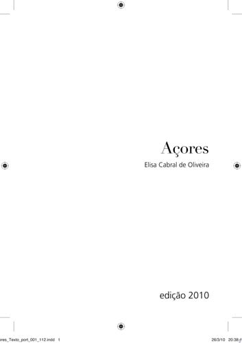 AÇores, de CABRAL DE OLIVEIRA | portada del libro