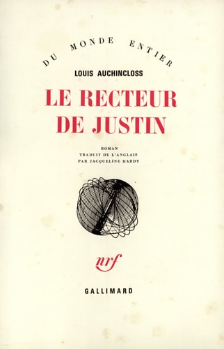 LE RECTEUR DE JUSTIN, de Louis Auchincloss | portada del libro