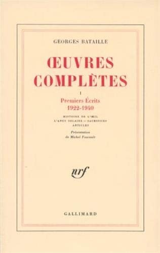 OEUVRES COMPLETES T1, de Bataille | portada del libro