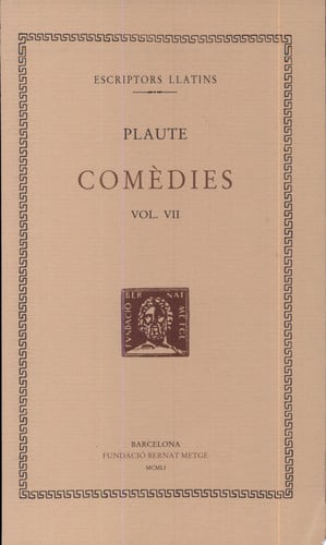 Comèdies, vol. VII: L' ànima en pena, de Plaute | portada del libro