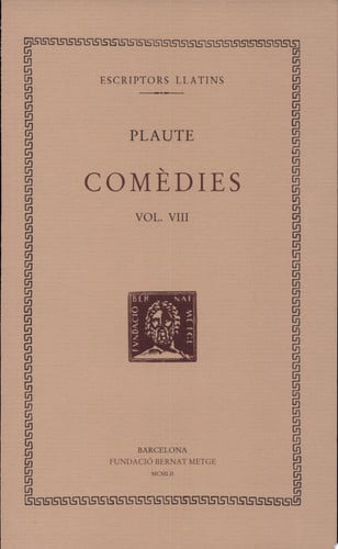 Comèdies, vol. VIII: El persa. El cartaginès, de Plaute | portada del libro