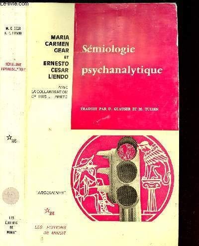 SEMIOLOGIE PSYCHANALYTIQUE, de Gear | portada del libro