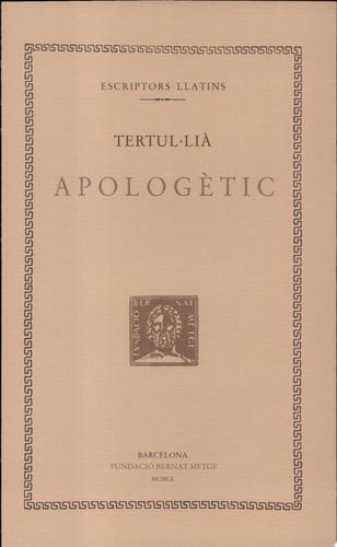 Apologètic, de TertuliÃ | portada del libro