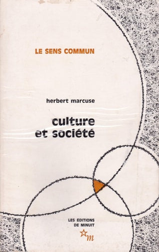 CULTURE ET SOCIETE, de Herbert Marcuse | portada del libro