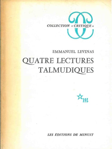 QUATRE LECTURES TALMUDIQUES, de Levinas | portada del libro