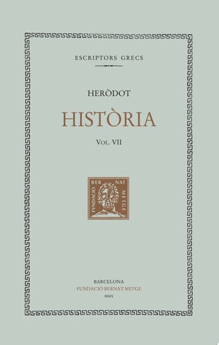 Història, vol. VII (llibre VII), de Heròdot | portada del libro