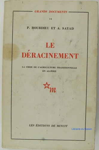 DERACINEMENT, de Bourdieu | portada del libro