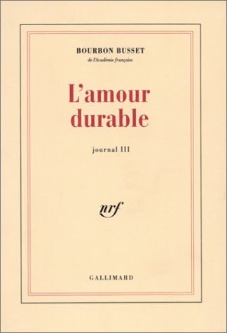 L'AMOUR DURABLE, de Bourbon Busset | portada del libro