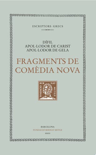 Fragments de Comèdia Nova, de Dífil | portada del libro
