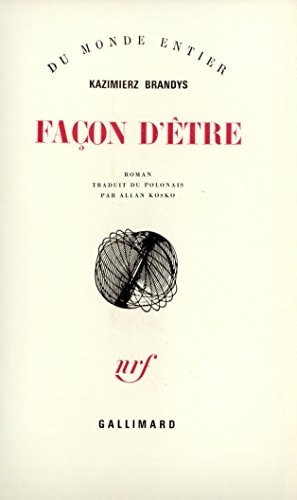 FACON D ETRE, de Kazimierz Brandys | portada del libro