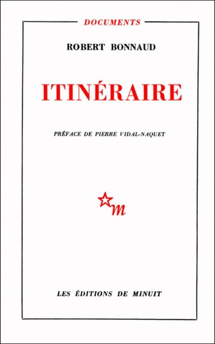 ITINERAIRE, de Robert Bonnaud | portada del libro