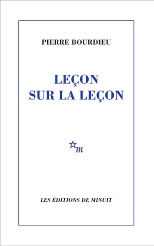 LECON S LECON, de Pierre Bourdieu | portada del libro
