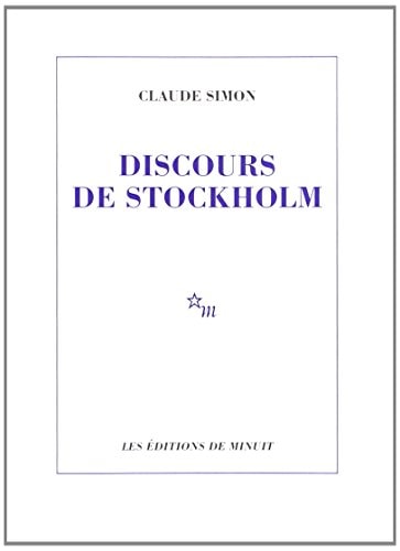 DISCOURS DE STOCKHOLM, de Claude Simon | portada del libro