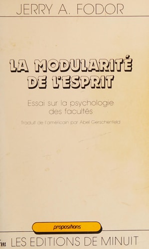 MODULARITE DE L ESPRIT, de Jerry A. Fodor | portada del libro