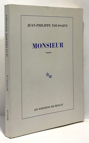 MONSIEUR, de Toussaint | portada del libro