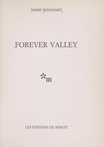 FOREVER VALLEY, de Redonnet | portada del libro