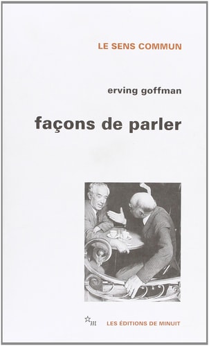 FACONS DE PARLER, de Erving Goffman | portada del libro