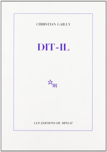 DIT IL, de Christian Gailly | portada del libro