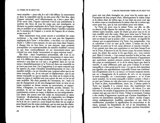 TERRE NE SE MEUT PAS, de Edmund Husserl | portada del libro