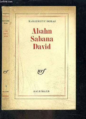 ABAHN SABANA DAVID, de Marguerite Duras | portada del libro