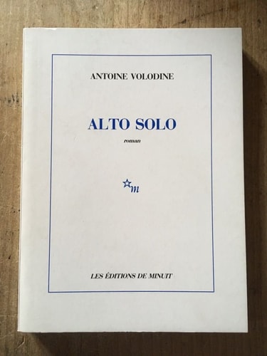ALTO SOLO, de Antoine Volodine | portada del libro