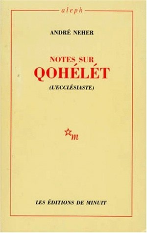 NOTES SUR QOHELET, de André Neher | portada del libro