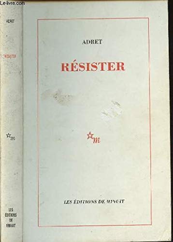 RESISTER, de Adret | portada del libro