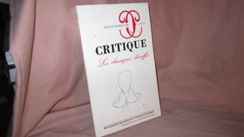 CRITIQUE 615 616, de Collectif | portada del libro