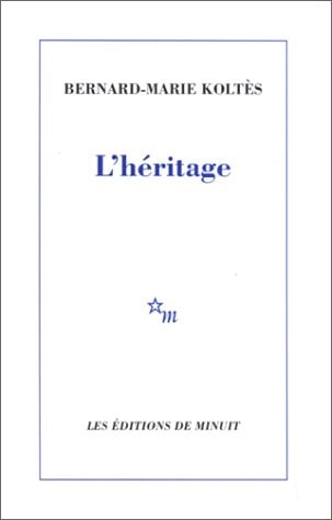 L HERITAGE, de Koltès | portada del libro