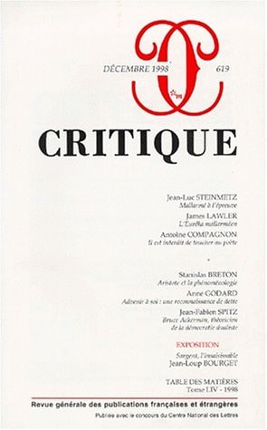 REVUE CRITIQUE 619, de Collectif | portada del libro
