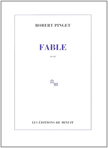 FABLE, de Robert Pinget | portada del libro