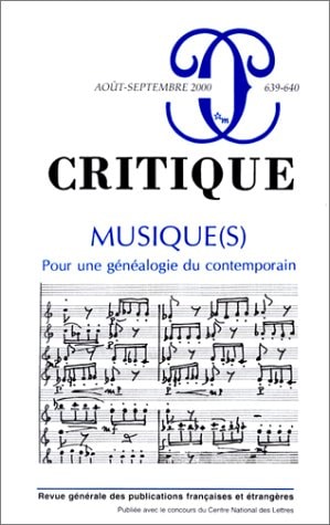 REVUE CRITIQUE 639 640, de Collectif | portada del libro