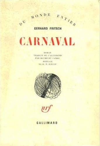 CARNAVAL, de Gerhard Fritsch | portada del libro