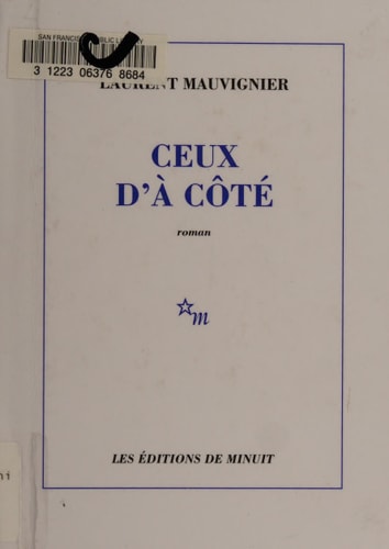 CEUX D A COTE, de Laurent Mauvignier | portada del libro