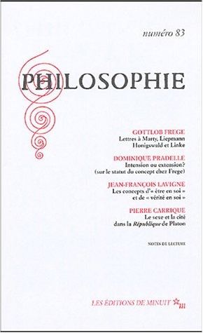 PHILOSOPHIE 83, de Gottlob Frege | portada del libro