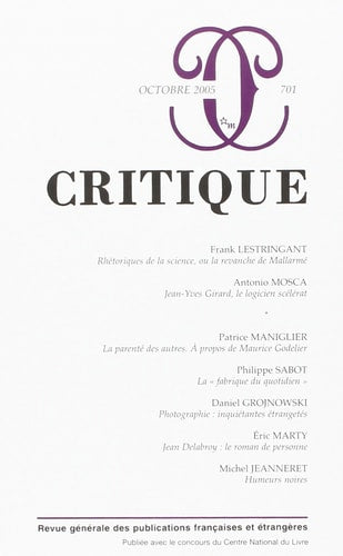 REVUE CRITIQUE 701, de COLLECTIF | portada del libro