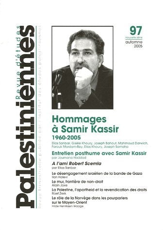 REVUE D ETUDES PALESTINIENNES N 97, de COLLECTIF | portada del libro