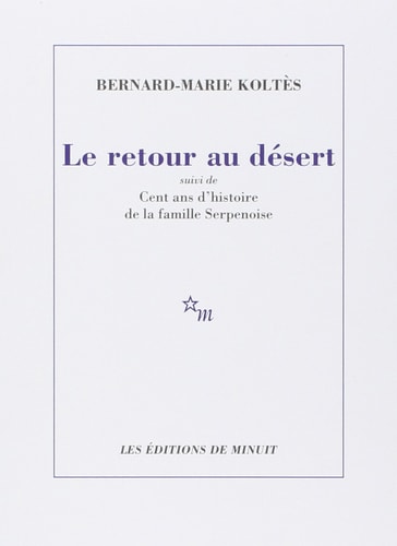 RETOUR AU DESERT, de Koltès | portada del libro