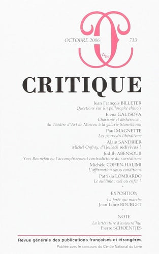 REVUE CRITIQUE 713, de COLLECTIF | portada del libro