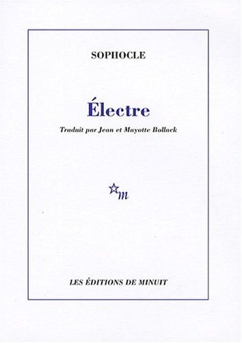 ELECTRE, de Sophocle | portada del libro