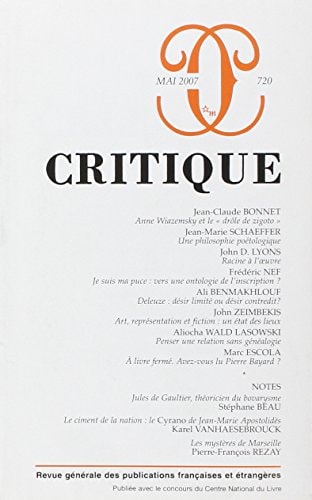 REVUE CRITIQUE 720, de COLLECTIF | portada del libro