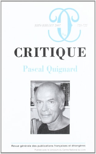REVUE CRITIQUE 721 722, de Fabienne Durand-Bogaert | portada del libro