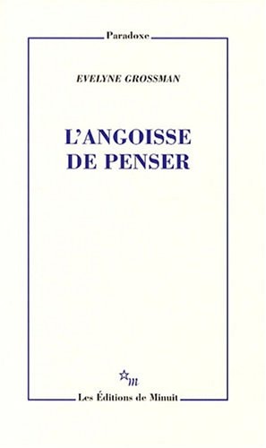 L ANGOISSE DE PENSER, de Grossman | portada del libro