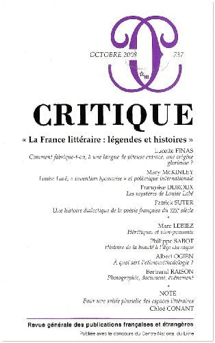 REVUE CRITIQUE 737, de COLLECTIF | portada del libro