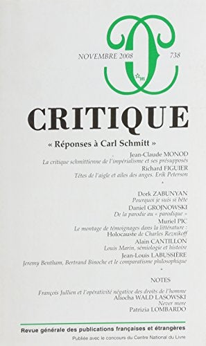 REVUE CRITIQUE 738, de Collectif | portada del libro