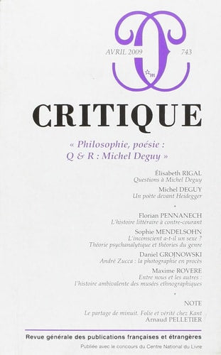 CRITIQUE 743, de COLLECTIF | portada del libro