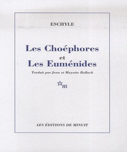 LES CHOEPHORES SUIVI DE LES EUMENIDES, de Aeschylus | portada del libro