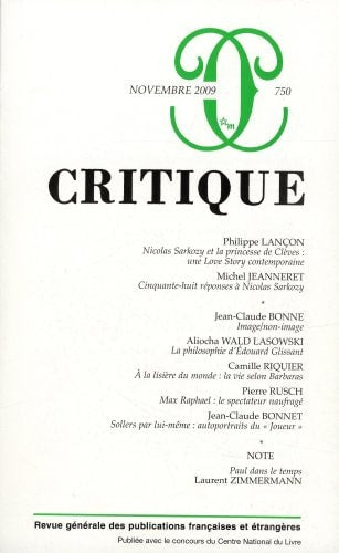 REVUE CRITIQUE 750, de COLLECTIF | portada del libro
